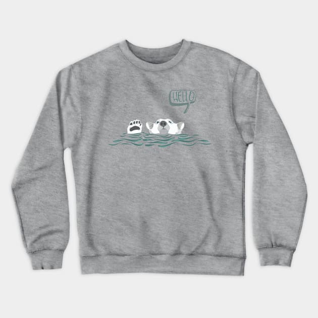 Hello from the polar side Crewneck Sweatshirt by VBleshka